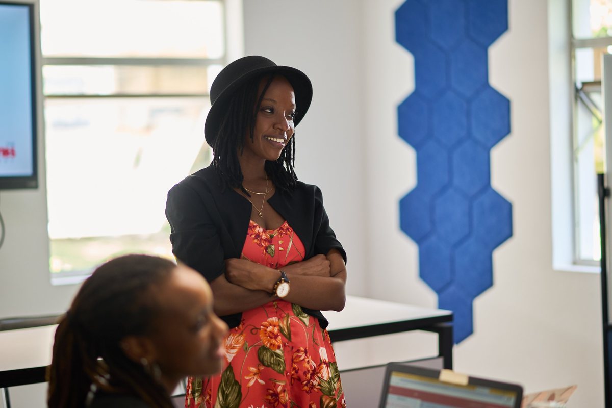 A student during a class at The Events Academy in Nairobi