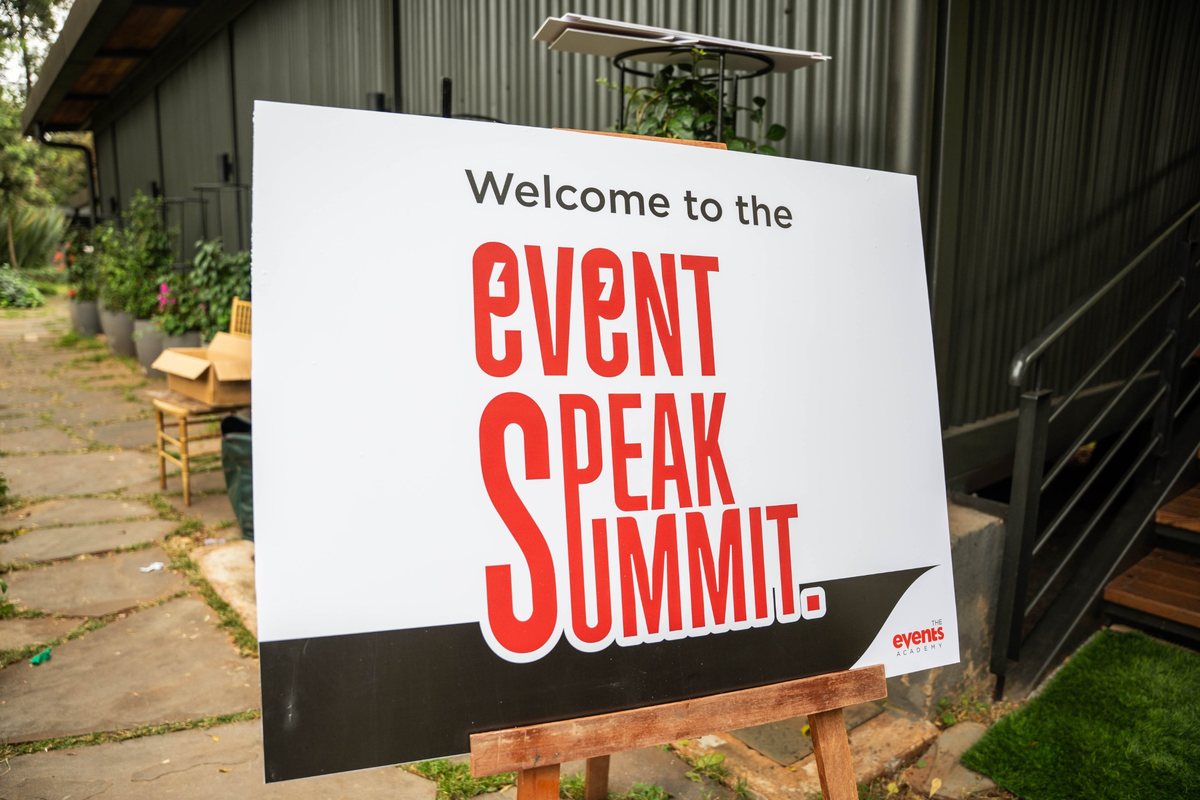 The welcome sign at the entrance to the Event Speak Summit 2026
