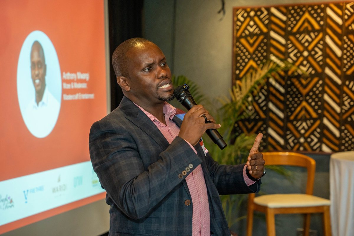 Anthony Wanyoike moderating a session at the Event Speak Summit 2026