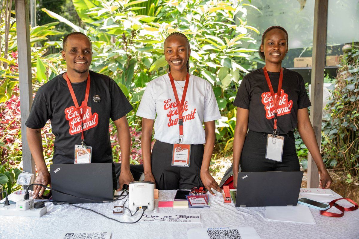 The student crew at the Event Speak Summit 2025 registration desk